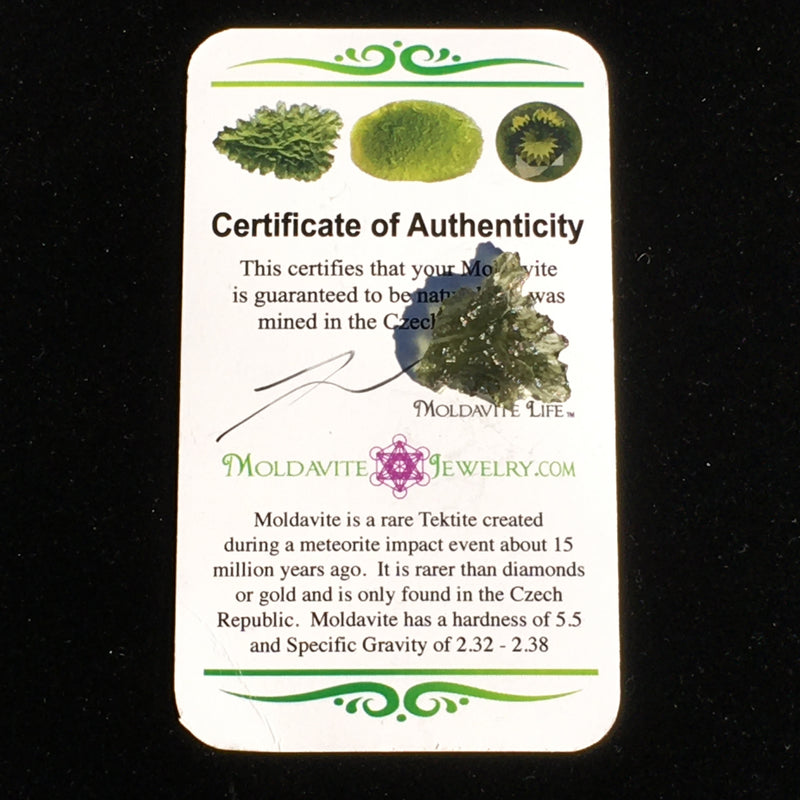 Besednice Moldavite Genuine Certified 0.9 grams BM83-Moldavite Life