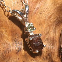 Moldavite Painite Crystal Pendant Silver Sterling-Moldavite Life