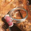 Pink Ruby Ring Sterling Silver Natural Crystal-Moldavite Life