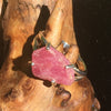 Pink Ruby Ring Sterling Silver Natural Crystal-Moldavite Life