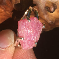 Pink Ruby Ring Sterling Silver Natural Crystal-Moldavite Life