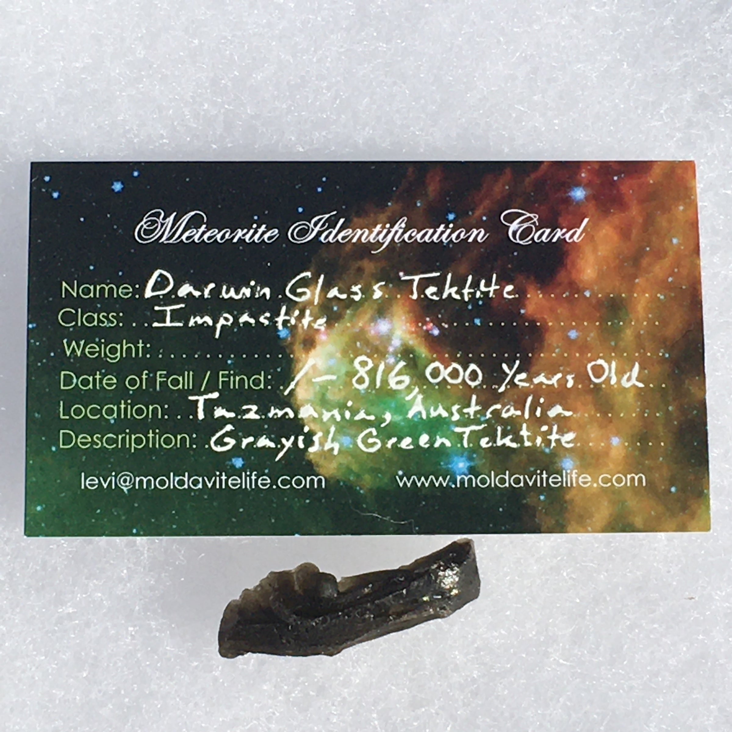 Darwinite Darwin Glass Tektite 2.9 grams-Moldavite Life