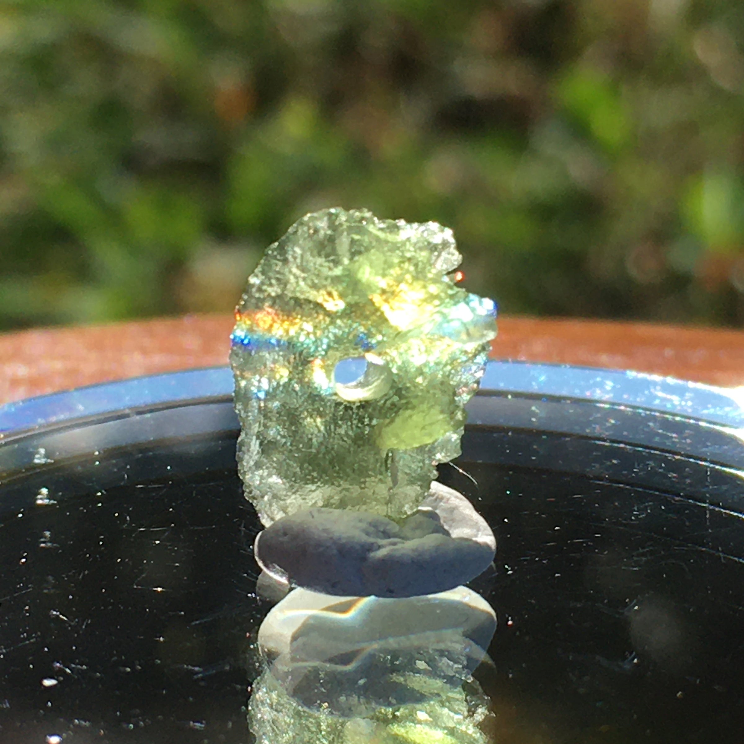 Moldavite Bead for Jewelry Making 0.4 Grams-Moldavite Life