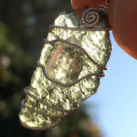 Moldavite Herkimer Diamond Crystal Silver Wire Pendant-Moldavite Life