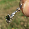 Moldavite Leaf Pendant Sterling Silver Faceted Gem-Moldavite Life