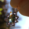 Moldavite Amethyst Faceted Flower Necklace Certified