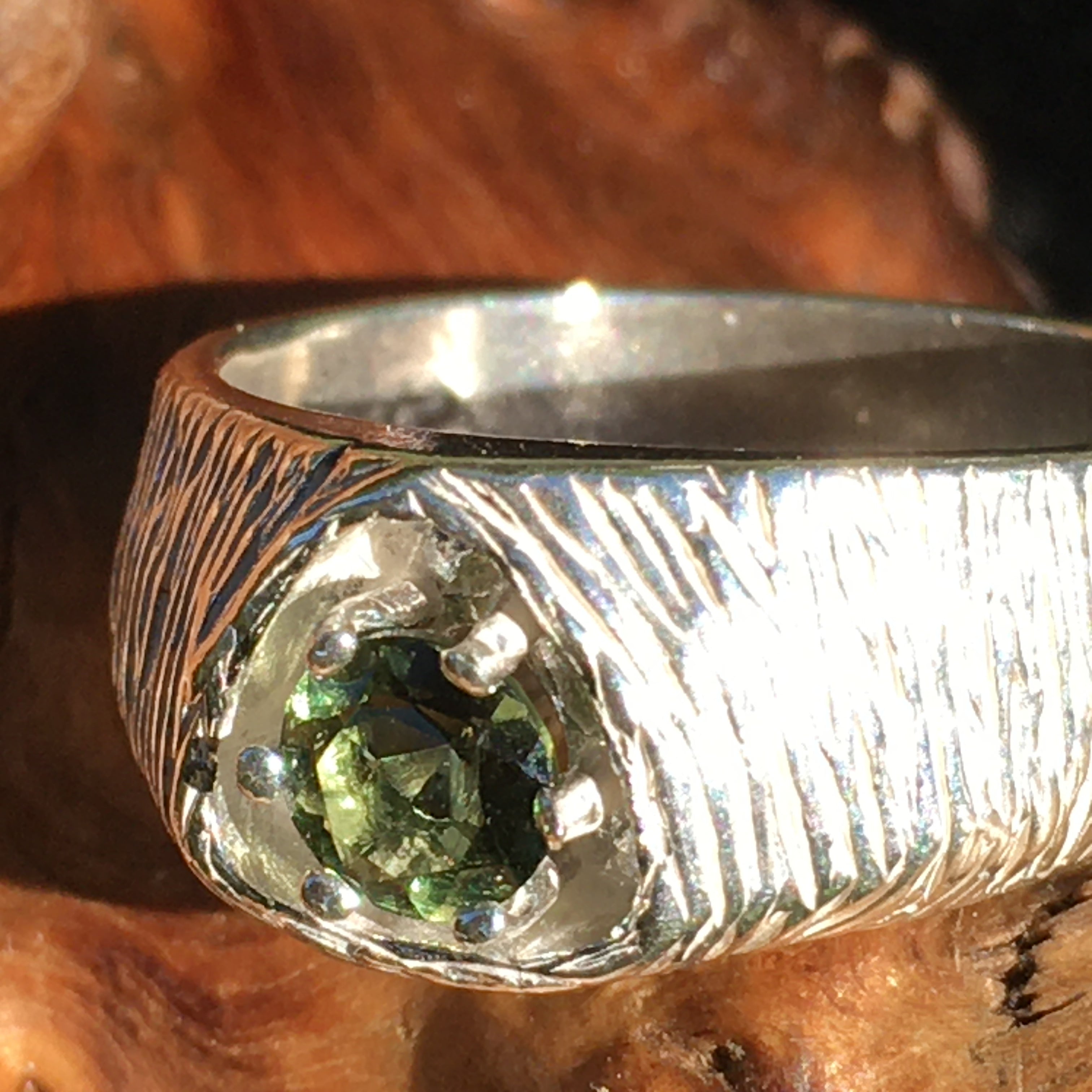 Moldavite Ring. Silver 925. 8 1/2 US Size outlet (955)