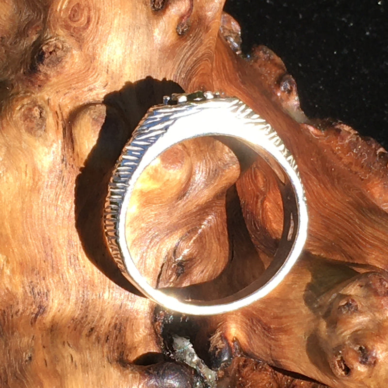 Men's Moldavite Ring Sterling Silver Philosopher-Moldavite Life