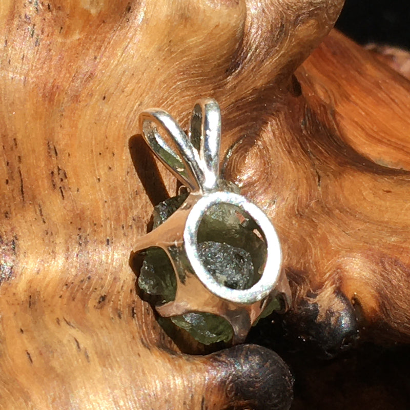 Silver Moldavite Pendant Natural Genuine-Moldavite Life