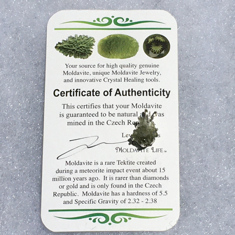 Silver Moldavite Pendant Natural Genuine-Moldavite Life