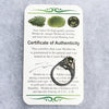 Moldavite 8mm Gem Silver Ring Size 6.5 Genuine Certified