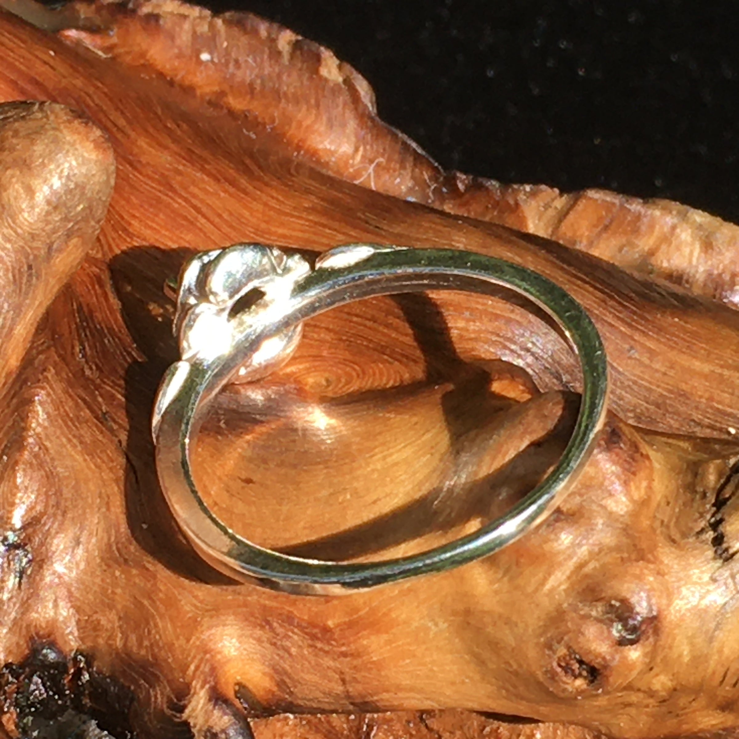 Moldavite Rose Ring Sterling Silver-Moldavite Life