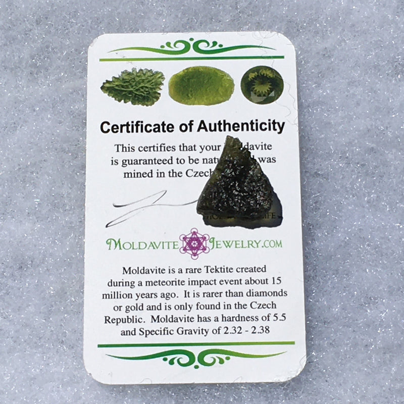 Moldavite Genuine Certified Czech Republic 2.0 grams