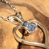 Rare Blue Benitoite Crystal Heart Pendant Silver Sterling-Moldavite Life