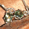 Moldavite Herkimer Meteorite Sterling Silver Dangle Earrings-Moldavite Life