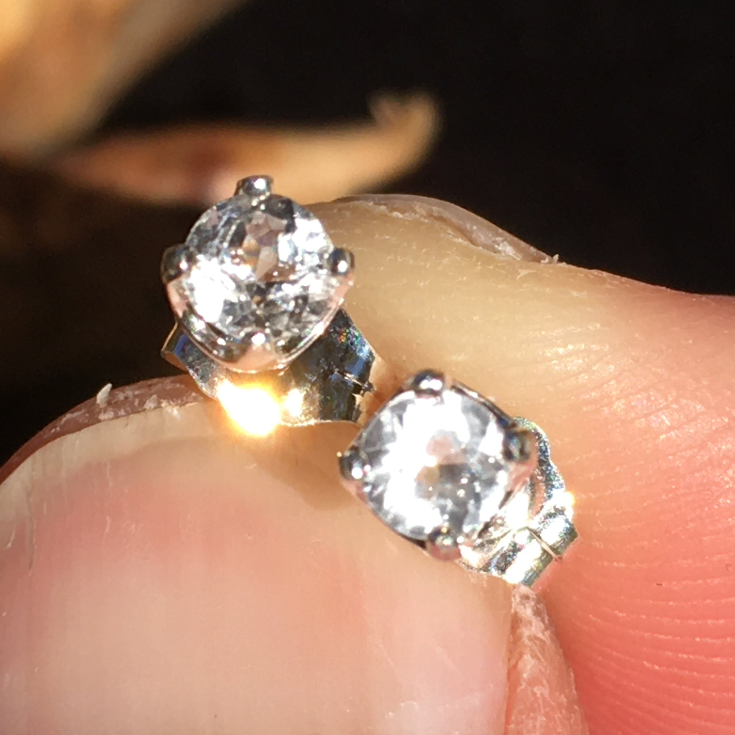 Faceted Phenacite Earrings Sterling Silver-Moldavite Life