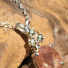Sterling Silver Sunstone Faceted Moldavite Pendant Necklace-Moldavite Life