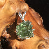 Silver Moldavite Pendant Natural Genuine 1-Moldavite Life