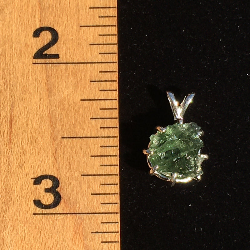 Silver Moldavite Pendant Natural Genuine 1-Moldavite Life