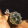 Silver Moldavite Pendant Natural Genuine 1-Moldavite Life