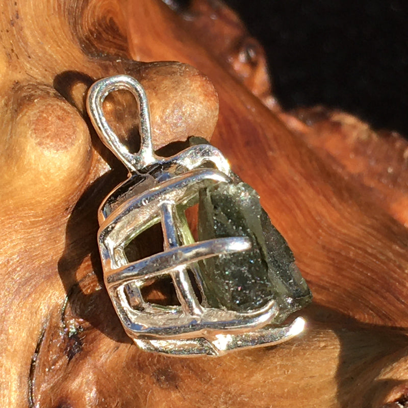 Silver Moldavite Pendant Natural Genuine-Moldavite Life