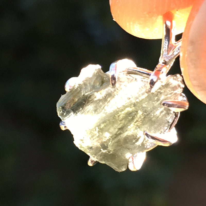 Silver Moldavite Pendant Natural Genuine-Moldavite Life