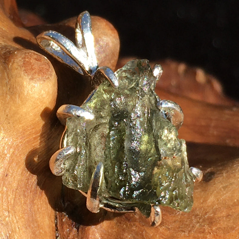 Silver Moldavite Pendant Natural Genuine-Moldavite Life