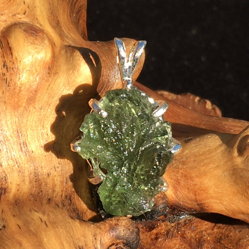 Silver Moldavite Pendant Natural Genuine-Moldavite Life