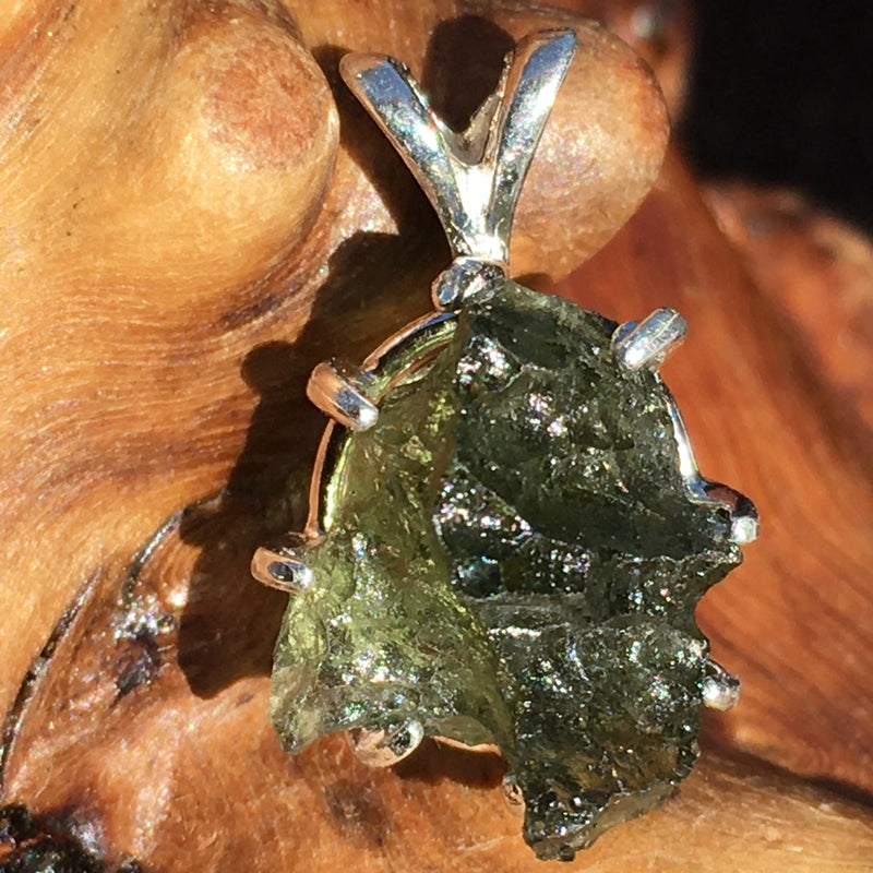 Silver Moldavite Pendant Natural Genuine-Moldavite Life