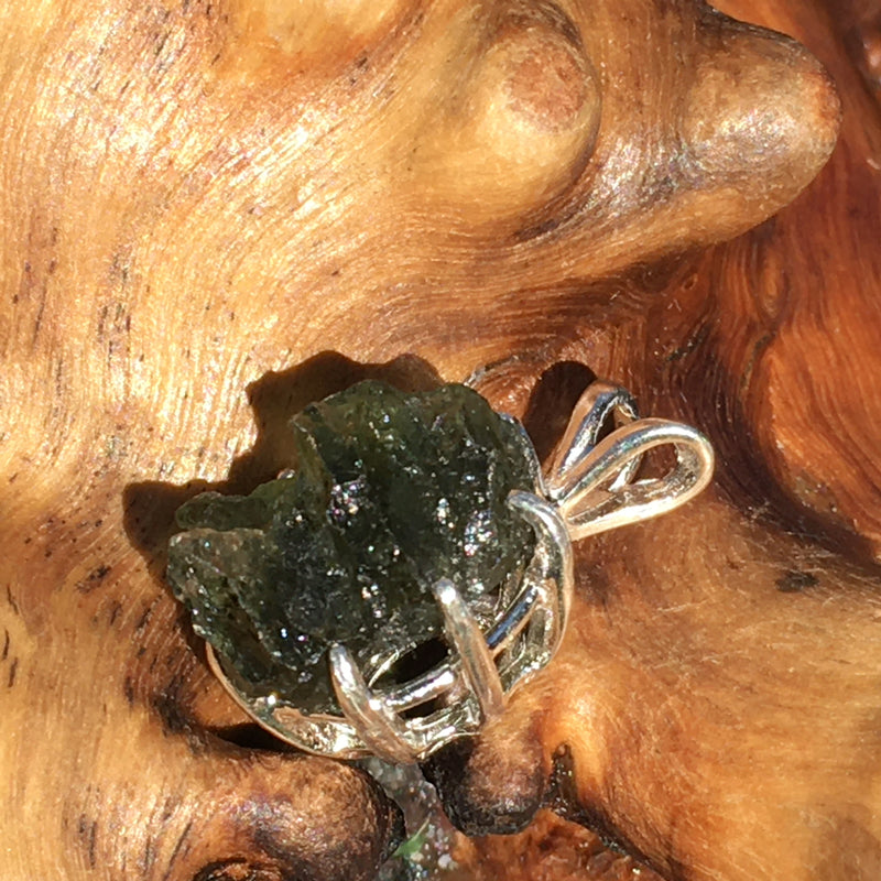 Silver Moldavite Pendant Natural Genuine-Moldavite Life