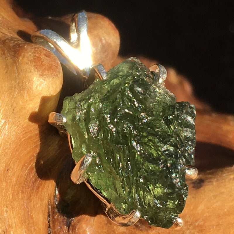 Silver Moldavite Pendant Natural Genuine-Moldavite Life