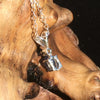 Benitoite Moldavite Crystal Pendant Necklace Sterling Silver-Moldavite Life
