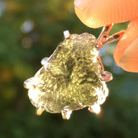 Silver Moldavite Pendant Natural Genuine-Moldavite Life