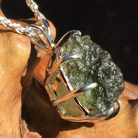 Moldavite Phenacite Herkimer Basket Pendant Silver-Moldavite Life