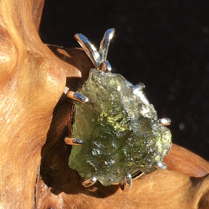 Moldavite Phenacite Herkimer Basket Pendant Silver-Moldavite Life