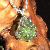 Moldavite Phenacite Herkimer Basket Pendant Silver-Moldavite Life