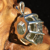 Moldavite Herkimer Diamond Basket Pendant Silver-Moldavite Life