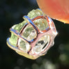 Moldavite Herkimer Diamond Basket Pendant Silver-Moldavite Life