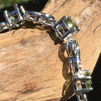 Infinity Moldavite Bracelet Sterling Silver Faceted-Moldavite Life