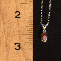 Woman's Moldavite Garnet Sterling Silver Pendant-Moldavite Life