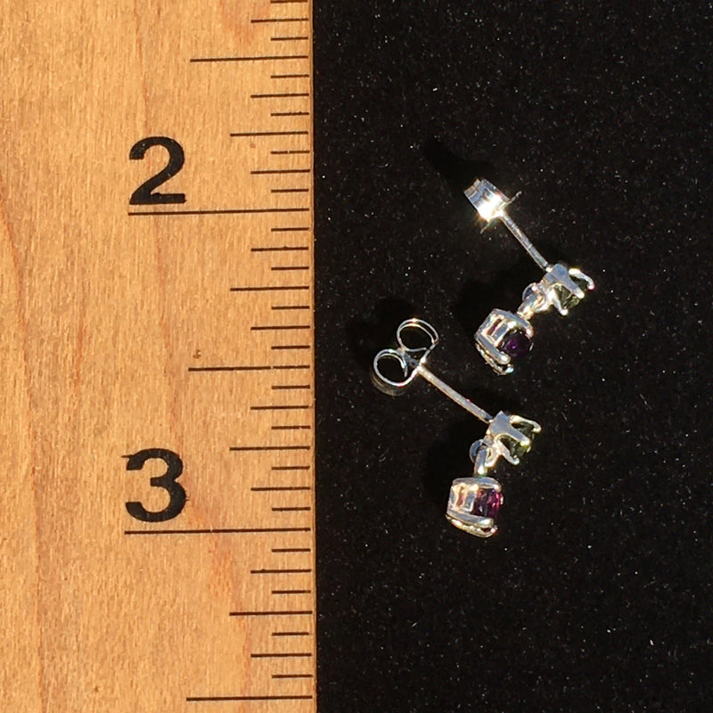 Moldavite Amethyst Sterling Silver Earrings-Moldavite Life