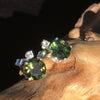 Moldavite & Phenacite Sterling Silver Earrings-Moldavite Life