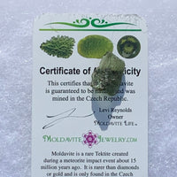 Moldavite Genuine Certified Czech Republic 1.4 grams