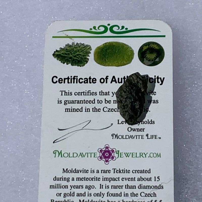 Moldavite Genuine Certified Czech Republic 1.6 grams