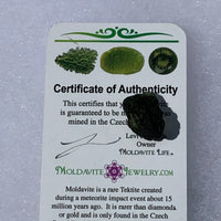 Moldavite Genuine Certified Czech Republic 2.8 grams