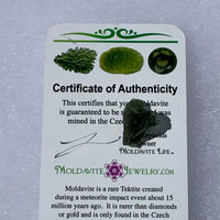 Moldavite Genuine Certified Czech Republic 1.4 grams