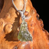 Raw Moldavite & Faceted Danburite Necklace Sterling #3196