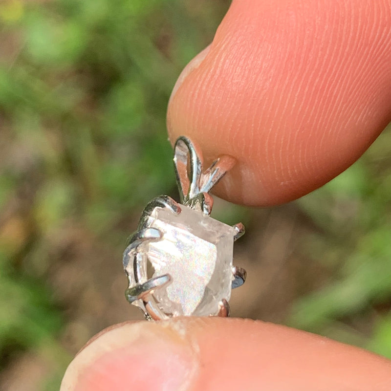 Burmese Phenacite Pendant Sterling Silver Natural 1905-Moldavite Life