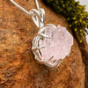 Crystallized Rose Quartz & Moldavite Necklace Sterling #1