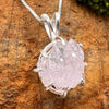 Crystallized Rose Quartz & Moldavite Necklace Sterling #1